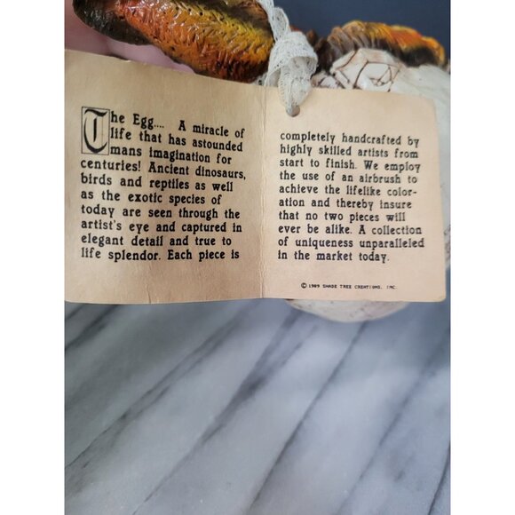 Vintage Hatchlings Dinosaur Hand Crafted Shade Tree Creations 1989 5" - Picture 9 of 11